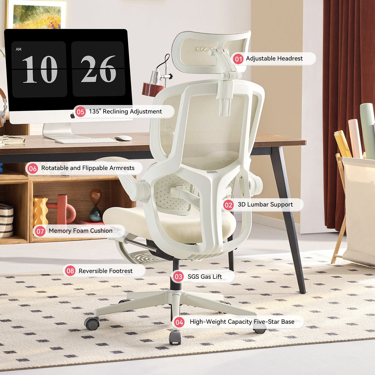 MUSSO E80 Air AeroFemme Ergonomic Office Chair