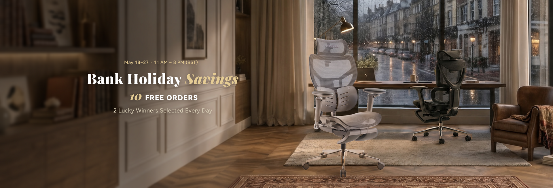 Bank Holiday Savings. 10 free orders. 2 lucky winners selected every day. May 18-27, 11 AM and 8 PM (BST).