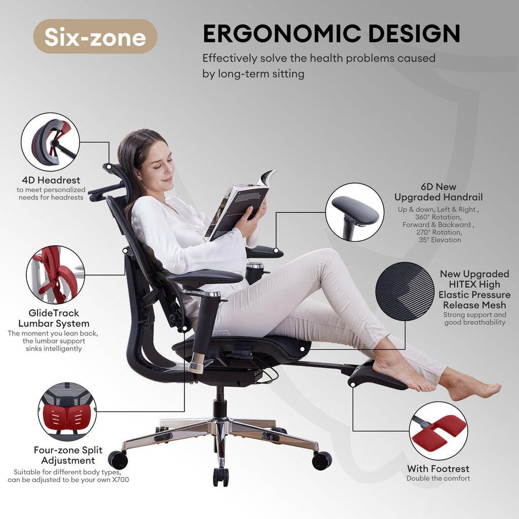 MUSSO X700 GlideTrack Ergonomic Office Chair