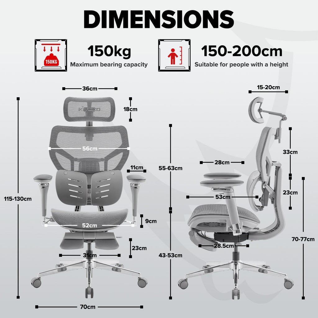 MUSSO X700 GlideTrack Ergonomic Office Chair