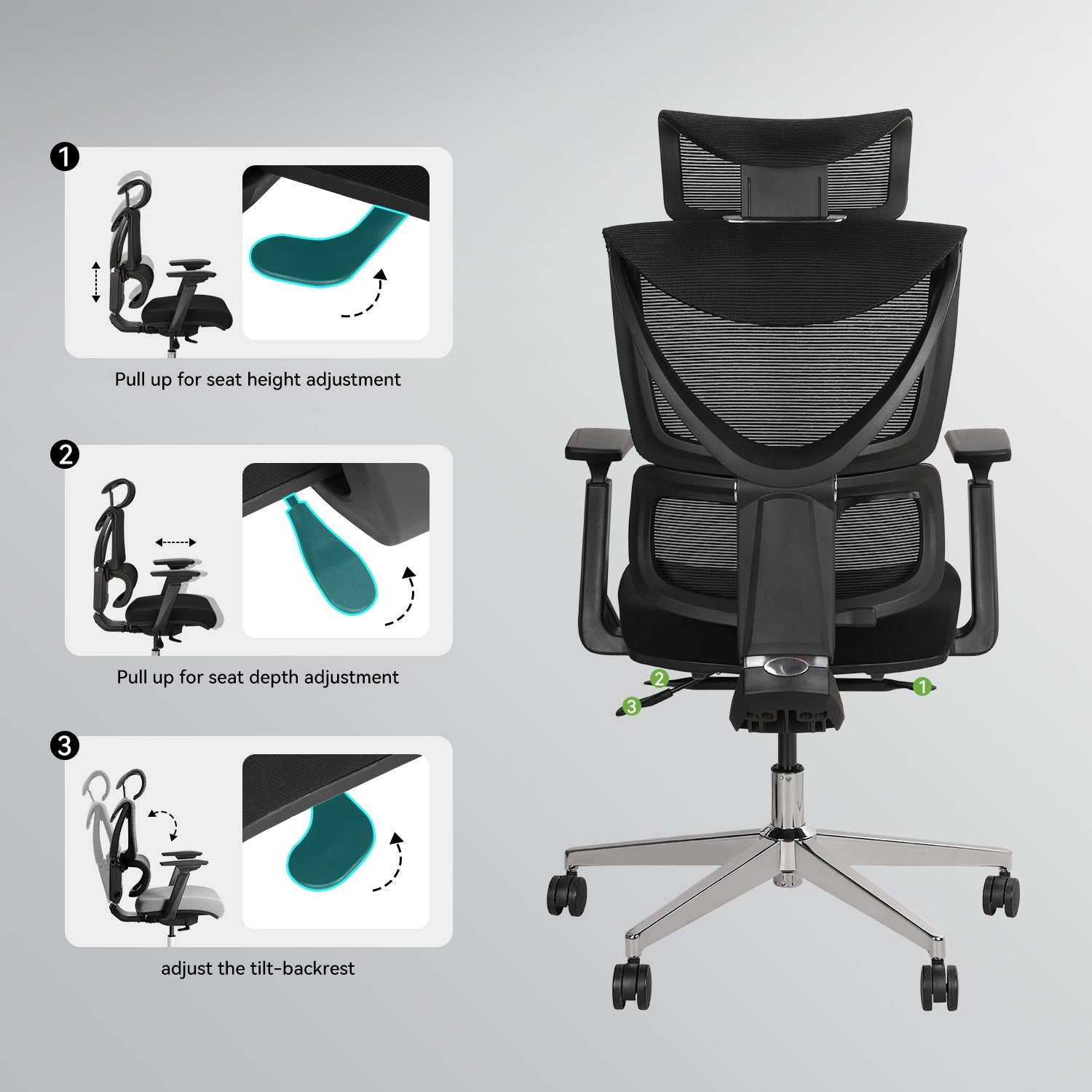 MUSSO V900 Structure Master Ergonomic Office Chair