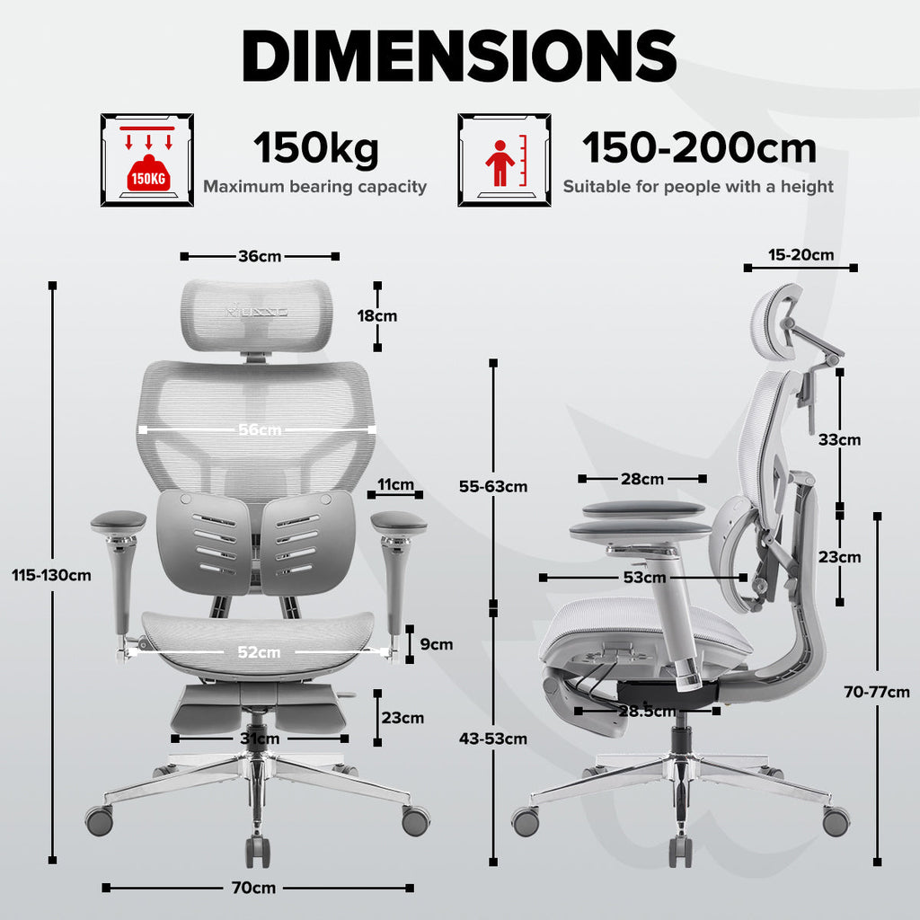 MUSSO X700 GlideTrack Ergonomic Office Chair